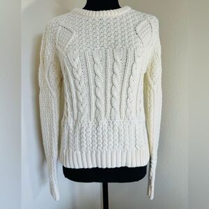 Dex Women’s Ivory Cable Knit‎ Sweater Size XS